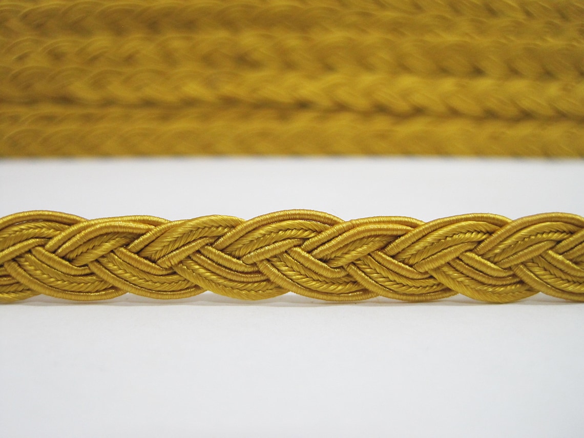5 Yards 1/4 Classic Gold Braided Trim Braided Gimp Etsy