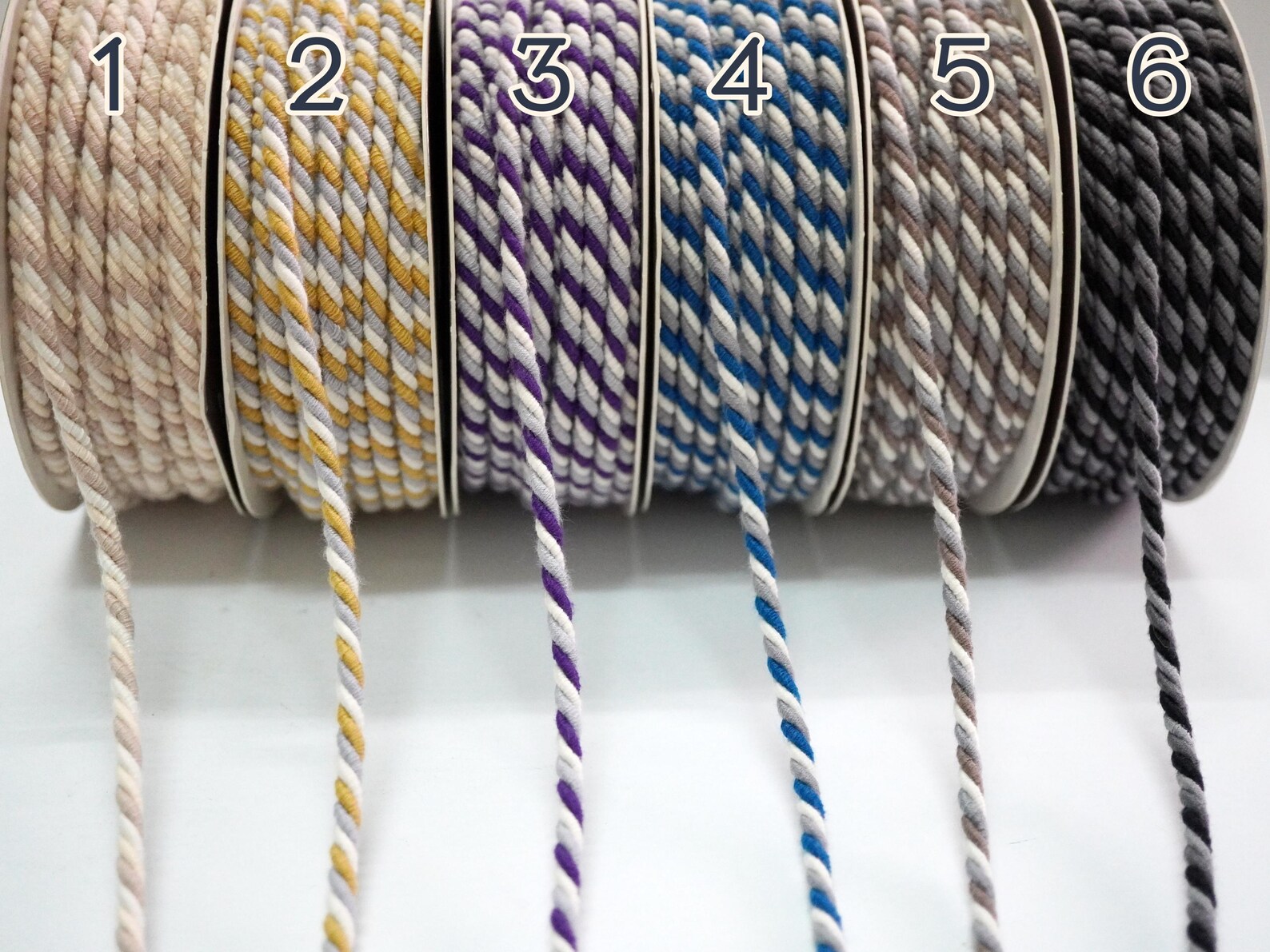 Anilla Ropes 5 Yds 4 Mm Vanilla-beige-ivory Twist Cord, Braided Cord, Soutache Cord ...