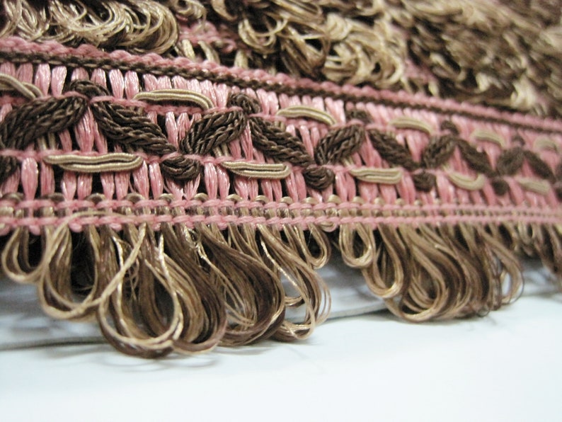 1 Yard Vintage Trimbrown Tassel Fringe Upholstery Trim Etsy