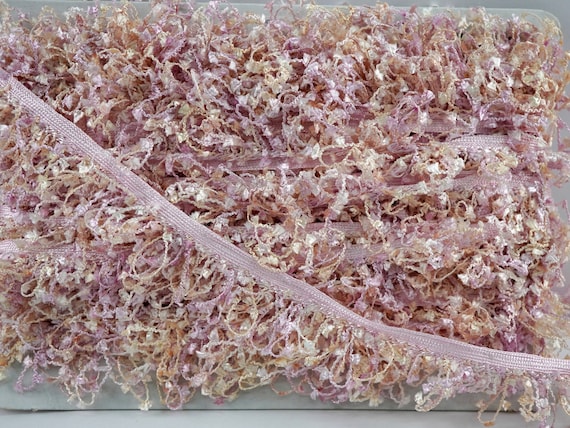5 Yards Soft Pink Loop Trim, Multicolored Tiny Tassel Trim, Pink Trim, Novelty Trim, Loop Ribbon fringe, Loop trimming, pink tassel trim