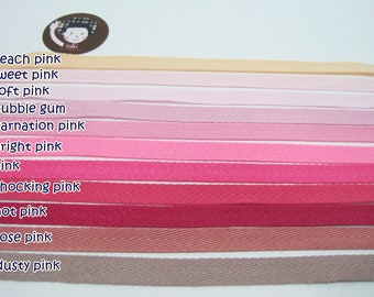 5 yards 3/8&quot; Pink Herringbone Tape, Pink Twill Tape Pink Cotton Tape, Cotton Ribbon, Cotton Twill Tape, Wholesale Ribbon,twill tape for mask