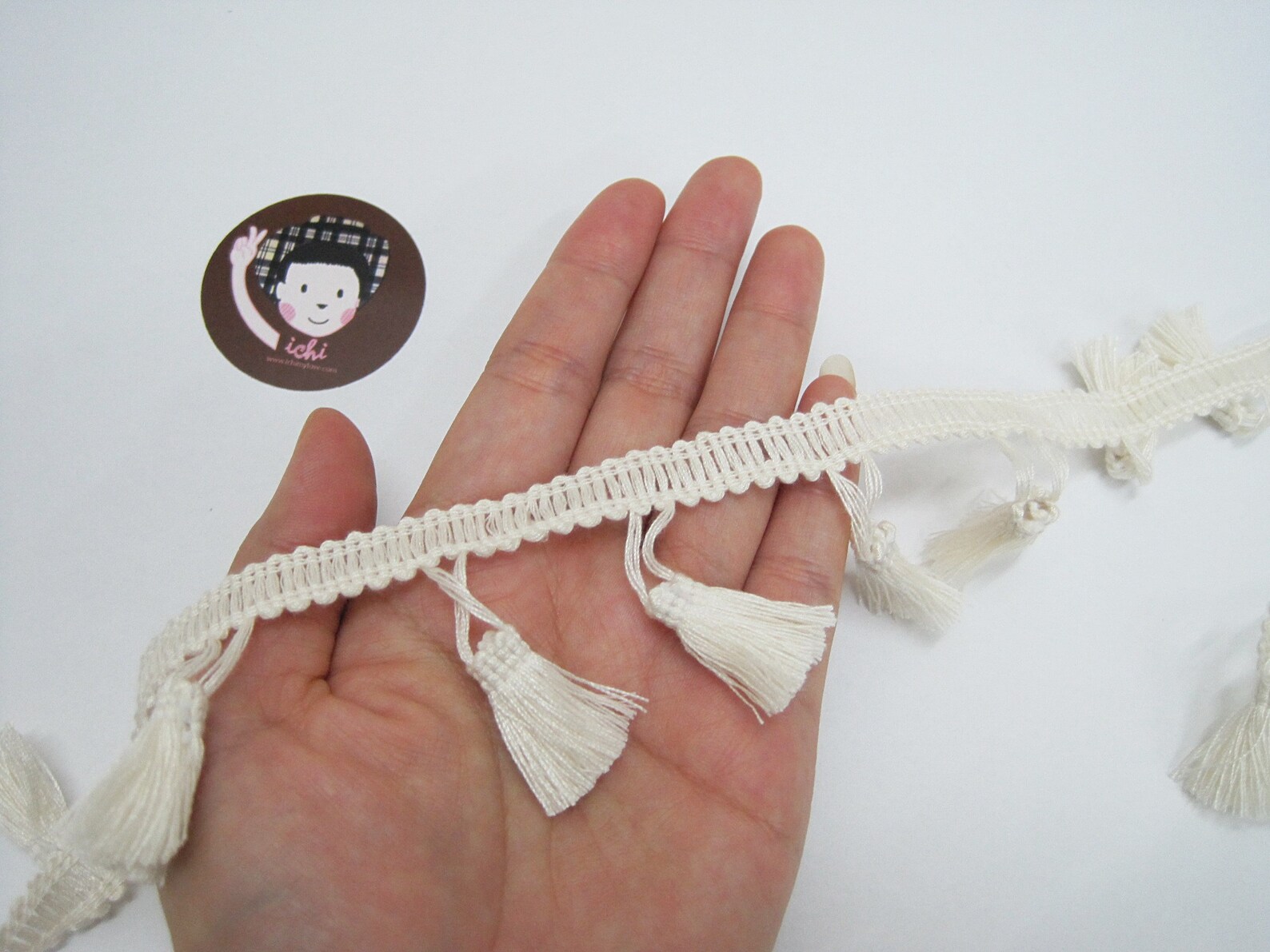 5 Yards 4 Cm Tassel Fringe Ivory Tassel Trim White Tassel Etsy