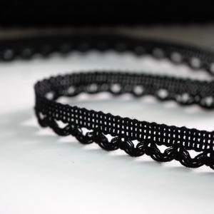 5 yards 7/16&quot; Black Lace Trim, Black Lace, Lace Trim, Lace Trim Ribbon, decorative lace, black ribbon, black trim, black tape, black cord