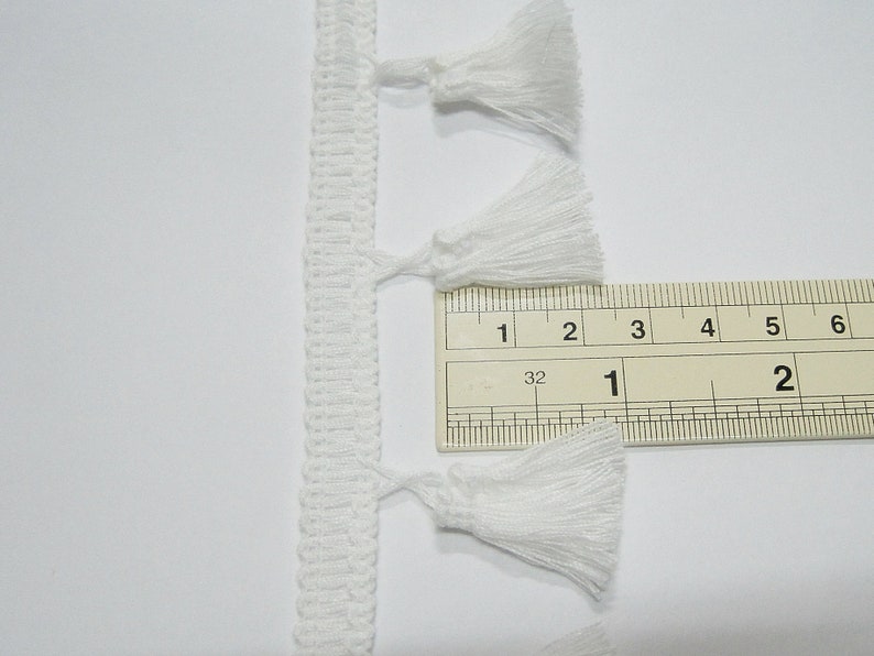 5 Yards 4 Cm Tassel Fringe Offwhite Tassel Trim White Etsy