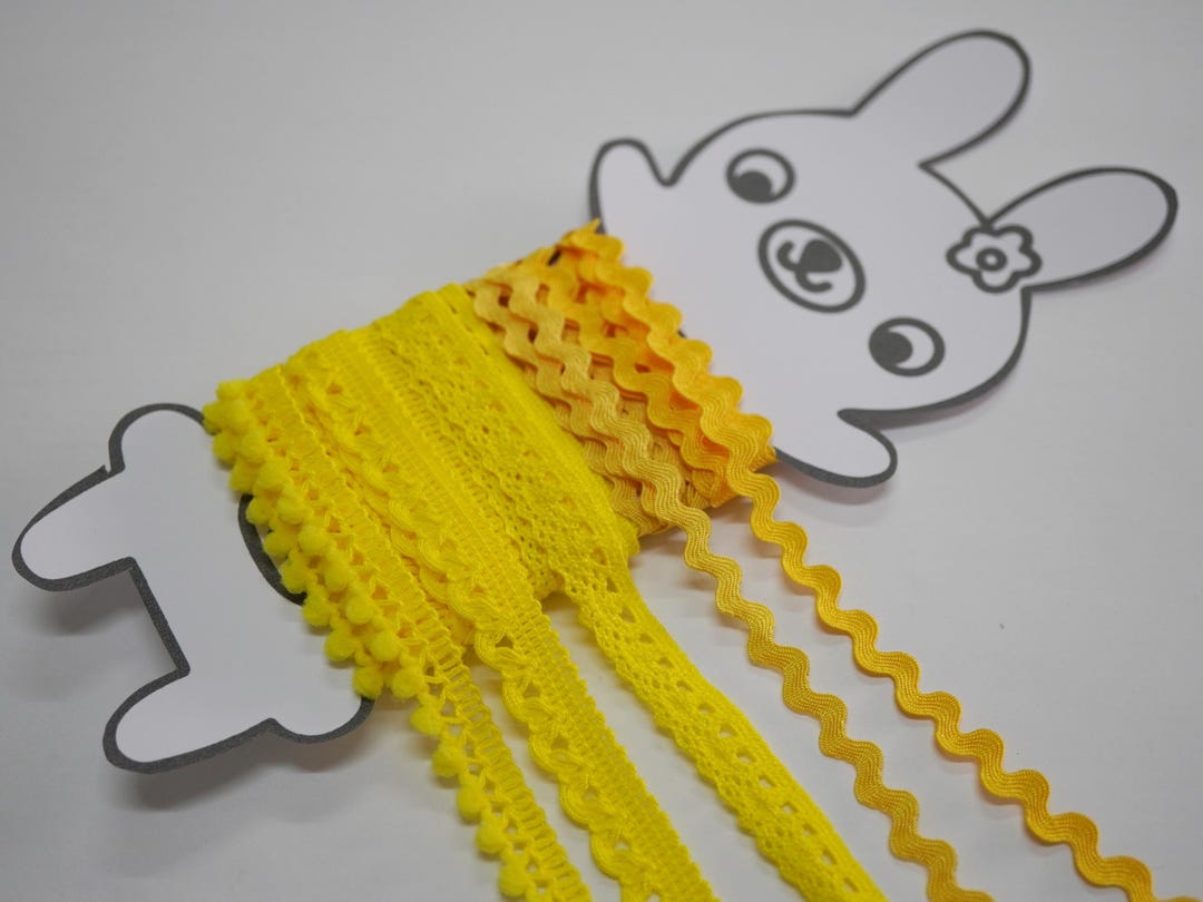 5 Yards Bright Yellow Lace Rabbit Set - Etsy