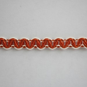 5 Yards Tangerine Rick Rack, Rick Rack Trim, Zig Zag Trim, Zig Zag, Ric ...