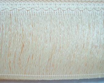DÉCOPRO 4 (10cm) Chainette Fringe Trim # CF04, Pure White #A1 (bright White) 5 Yards (15 Ft/4.5m