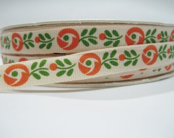 Ruban de fleur de 5 yards 3/8 », ruban imprimé, ruban imprimé FLower, rubans en gros, ruban d'arc de cheveux, ruban floral, ruban orange, orange