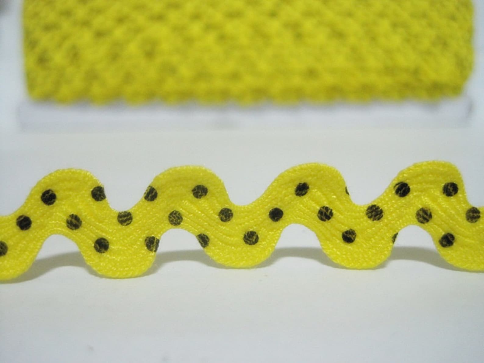 5 Yards Yellow Polka Dot Rick Rack Trim Ric Rac Rick Rack Etsy