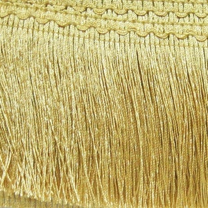 1 Yard 3" Gold Chainette Fringe, Gold Trim, Fringe tassel trim, Chainette trim, Gold tassel, Gold tassel trim, Wholesale, gold chainette