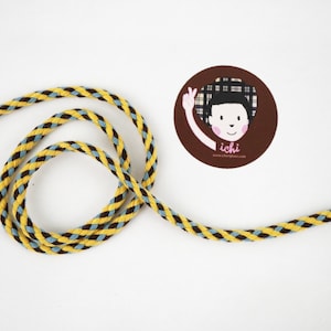 5 yards Gold-Brown-Blue Matte Tubular Cord, braided tubular cord, drawstring cord, tubular braid, woven cord, round cord, gold braided cord