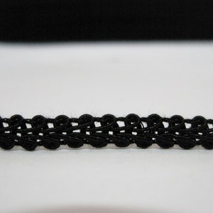 5 Yards 3/16&quot; Black Gimp Braided Trim, Gimp Braid, Braided Cord, Braided Gimp Trim, Scroll Braid Trim, Black braided trim, Black Trim, black