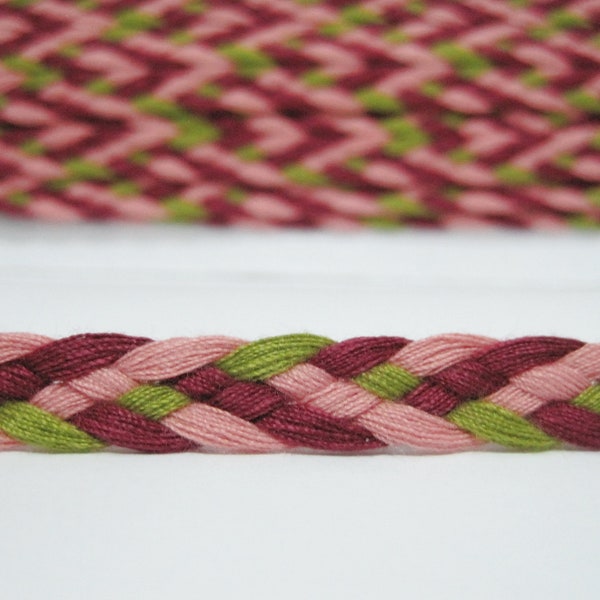 5 Yards Braided Trim, Multicolored trim, Flat Braided Cord, Braided Cord, Flat Cord, Colorful braid, Braided headband, braided bracelet