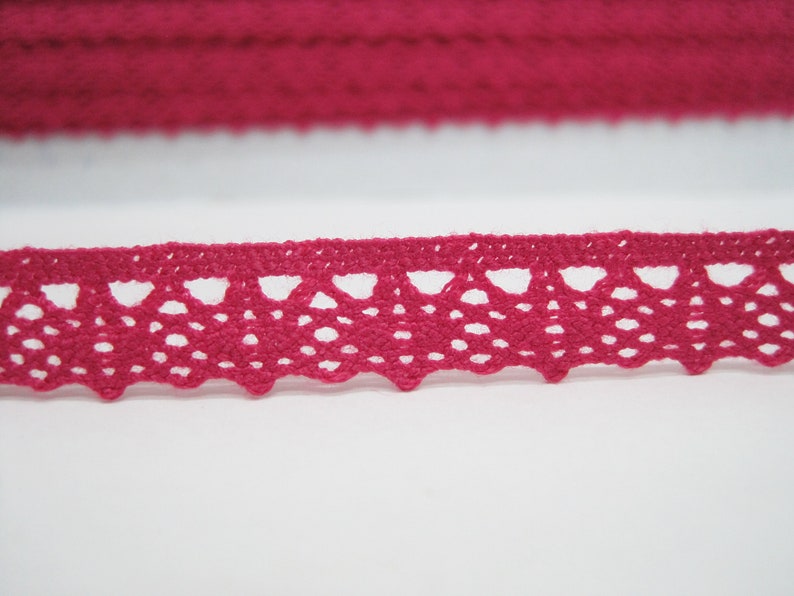 5 yards 3/8 Pink Crochet Lace Trims, Lace Trim, Crochet Lace Trim, Cotton Lace Trim, Lace Trim Ribbon, Pink Lace Trim, Pink Lace, Pink Trim Hot Pink