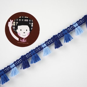 5 yards marineblauw kwastje, mini kwastje, groothandel versiering, kwastje, blauwe kwastje, blauwe kwastje, blauwe kwastje, blauwe franje, blauwe bies
