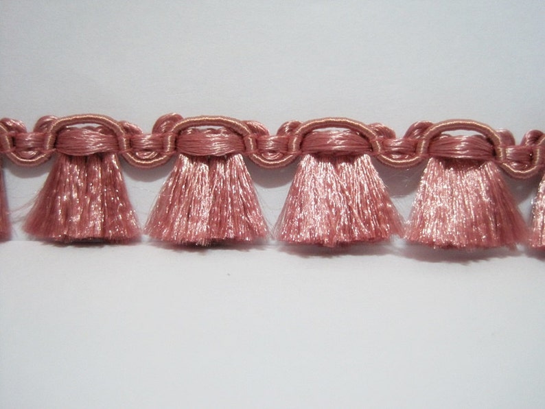 5 Yards Rose Pink Mini Tassel Trim Silk Tassel Trim Etsy