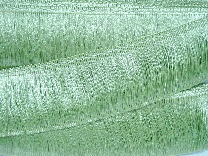 1 Yard 3 Olive Drab Green Chainette Fringe, Green Trim, Fringe tassel trim, Chainette trim, Green tassel, Green tassel trim, Wholesale image 3