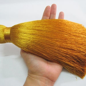 1 pc Jumbo Tassel, Classic Gold Tassel, Wholesale Tassels, jumbo silk tassel, big tassel, tassel supplies, gold big tassel, gold silk tassel