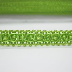 5 Yards 5/16" Braid Trim, Lime Green Braid trim, Gimp Braid, Braided Gimp Trim, Scroll Braid Trim, Chinese Braided Trim, green ribbon trim