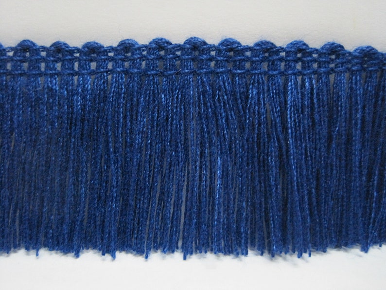 5 Yards Azure Cotton Tassel Trim Blue Trim Blue Tassel Etsy