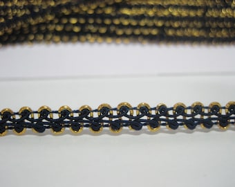 5 Yards 1/4 "Marineblau Gimp geflochtener Goldrand
