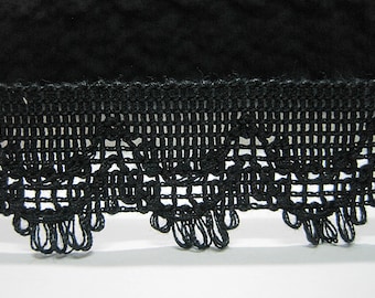 5 yards 1" Black Lace Trim