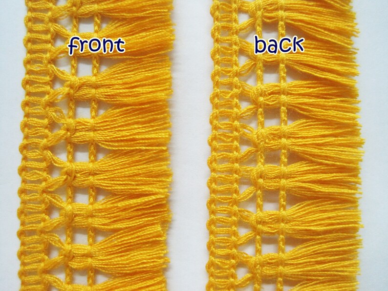 5 Yd 11/4 Orange Cotton Tassel Trim Orange Trim Etsy