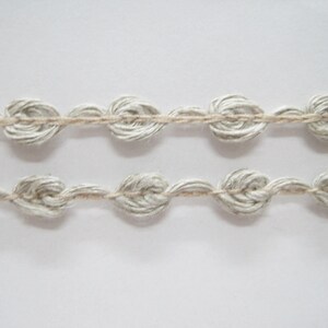 5 Yards Linen Flower Trim, Natural Trim, Wholesale Trims, Linen Lace ...