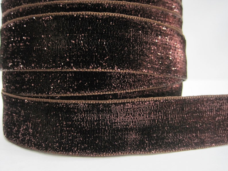 5 Yards 1 Dark Brown Glitter Ribbon Wide Glitter | Etsy