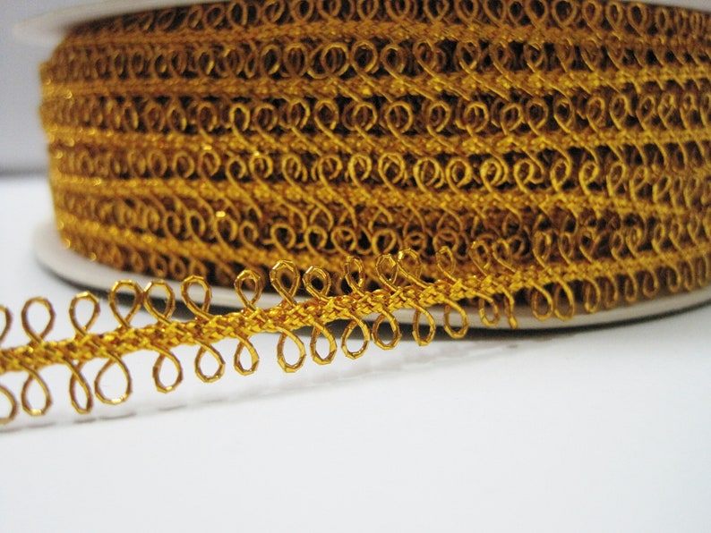 5 Yd Dark Gold Metallic Double Picot Trim Picot Edge Trim Etsy
