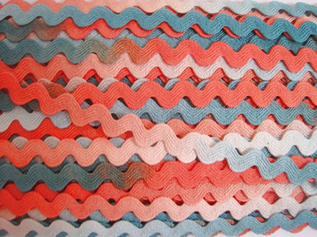 5 Yards Tealorange Mini Rick Rack Trim Ric Rac Trim Rick Etsy