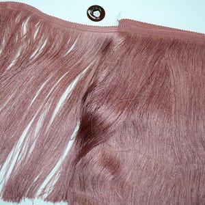 1 Yard 16" Rose Pink Double Thick Chainette Fringe