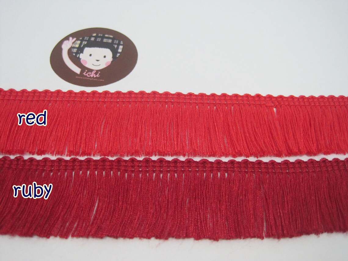 5 Yards Red Cotton Tassel Trim Red Trim Red Tassel Fringe Etsy