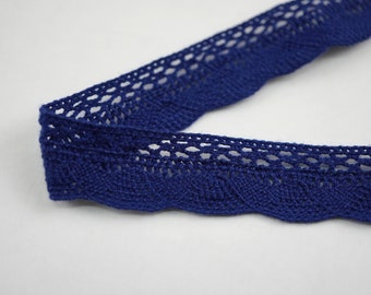 5 yards Navy Blue Lace Trim, Lace Trim, Lace Trim Ribbon, wholesale lace, lace supplies, blue trim, blue lace, blue ribbon, navy blue trim