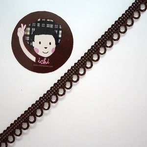 5 yards Dark Brown Loop Trim, Brown Loop Trim, wholesale trim, looped trim, loop fringe, dark brown lace trim, brown lace trim, brown picot