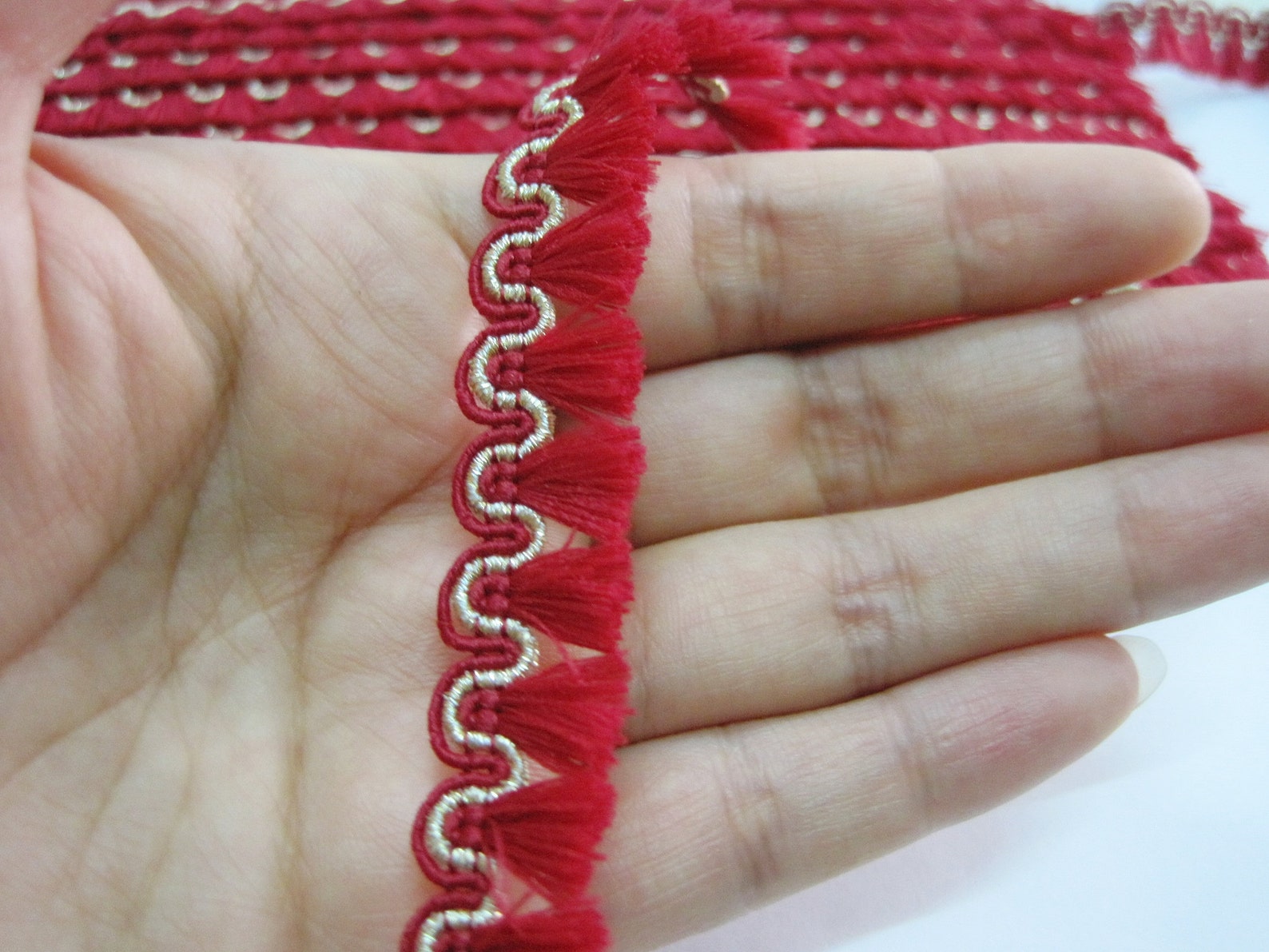 5 Yards Ruby Tassel Trim Red Trim Wholesale Trim Trim Lot Etsy