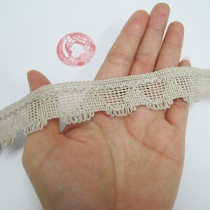 5 Yards 100% Linen Lace, Natural trim, wholesale trims, linen lace, natural lace trim, linen trim tape, linen lace dress, linen ribbon