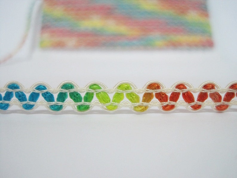 Rick Rack Border Frame 5 Yards Rainbow Rick Rack Trim, Multicolored Rick Rack Trim, Ric Rac ...