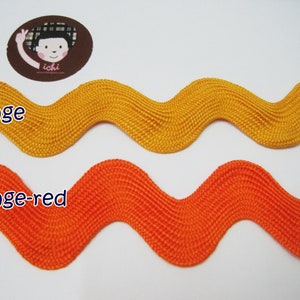 Orange Rick Rack 5 Yards Orange Jumbo Rick Rack Trim, Orange Rick Rack, Jumbo Ric Rac ...