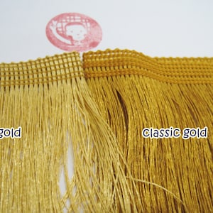 1 Yard 4 to 10 Gold Chainette Fringe, Gold Trim, Fringe tassel trim, Chainette trim, Gold tassel, Gold tassel trim, gold chainette fringe image 8