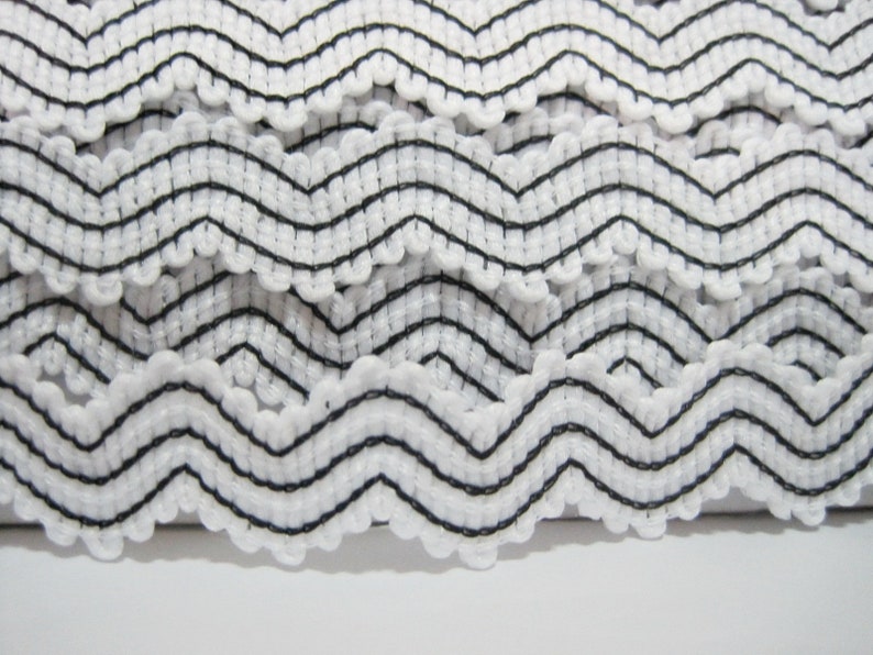 5 Yards White Elastic Rick Rack Trim Elastic Trim Ric Rac Etsy