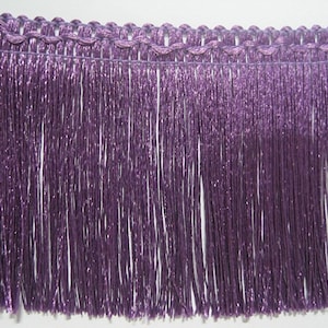 1 Yard 3&quot; Violet Chainette Fringe, Purple Trim, Fringe tassel trim, Chainette trim, Violet tassel, trim, Purple tassel trim, Wholesale