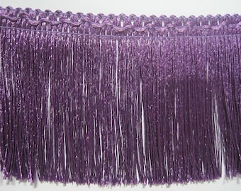 DÉCOPRO 6 (15cm) Chainette Fringe Trim # CF06, Lilac Purple #D7 (light Lavender Violet Purple) 27 Yards (82 Ft/25m