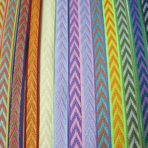 5 Meter Chevron-Band WÄHLEN SIE FARBE, buntes Chevron-Band, Regenbogen-Chevron-Band, graues Chevron-Band, gelbes Chevron-Band, Neon