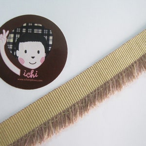 5 Yards Light Brown Tiny Tassel Trim, tassel fringe, wholesale trim, mini tassel trim, chainette fringe, brown tassel trim, brown