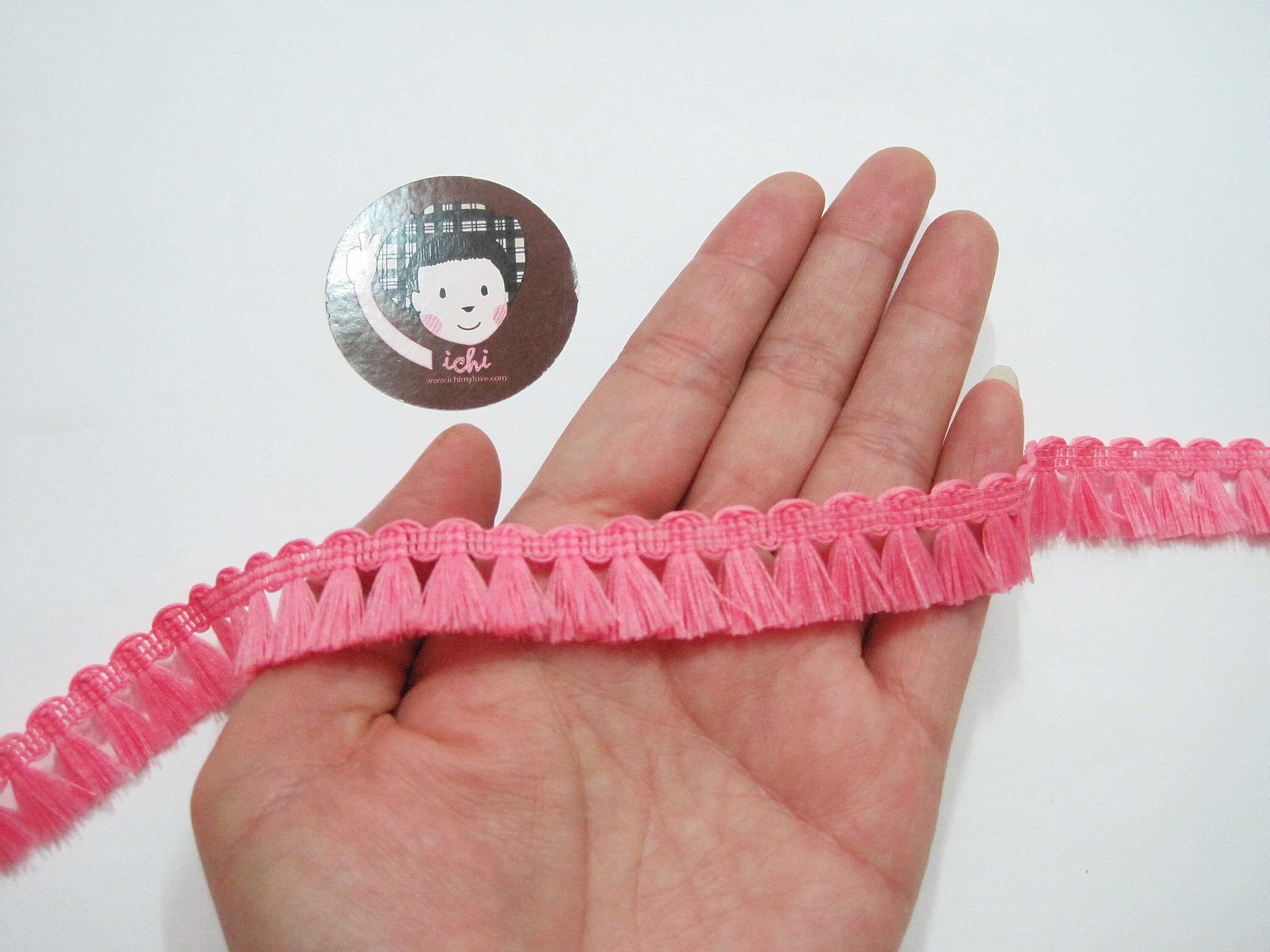 5 Yards Pink Mini Tassel Trim Matte Tassel trim Pink Trim Etsy