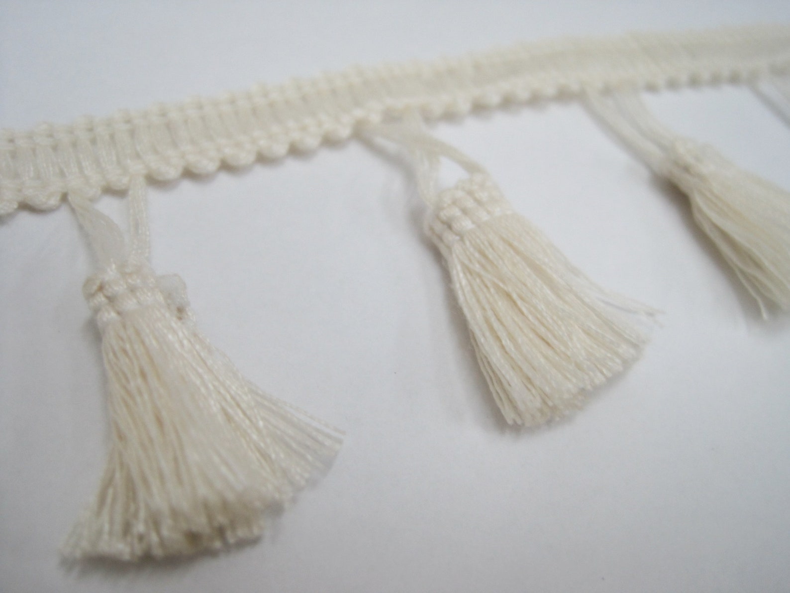 5 Yards 4 Cm Tassel Fringe Ivory Tassel Trim White Tassel Etsy