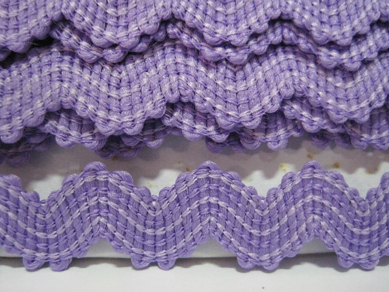 5 Yards Lavender Elastic Rick Rack Trim Elastic Trim Ric Rac Etsy