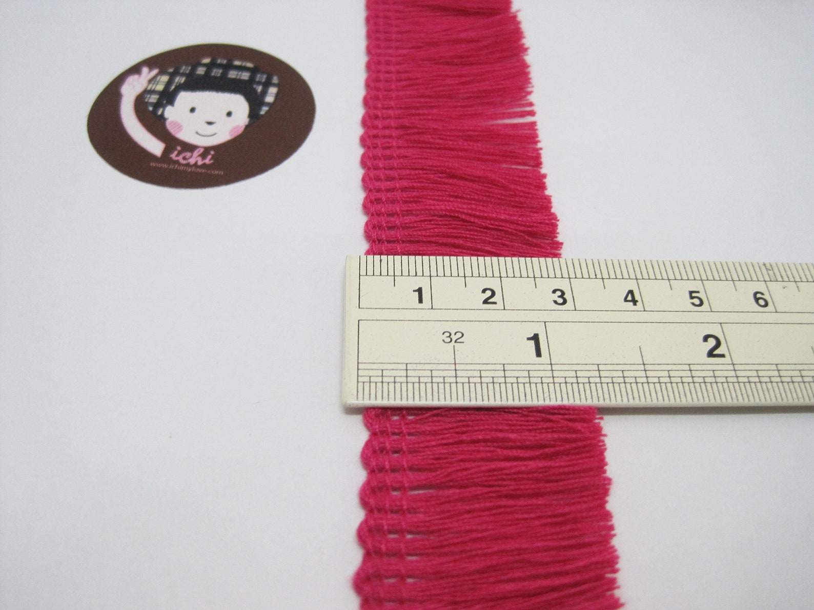 5 Yards Hot Pink Cotton Tassel Trim Pink Trim Pink Tassel Etsy