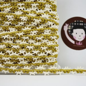 5 yards 1/4" Honey Yellow Picot Braid